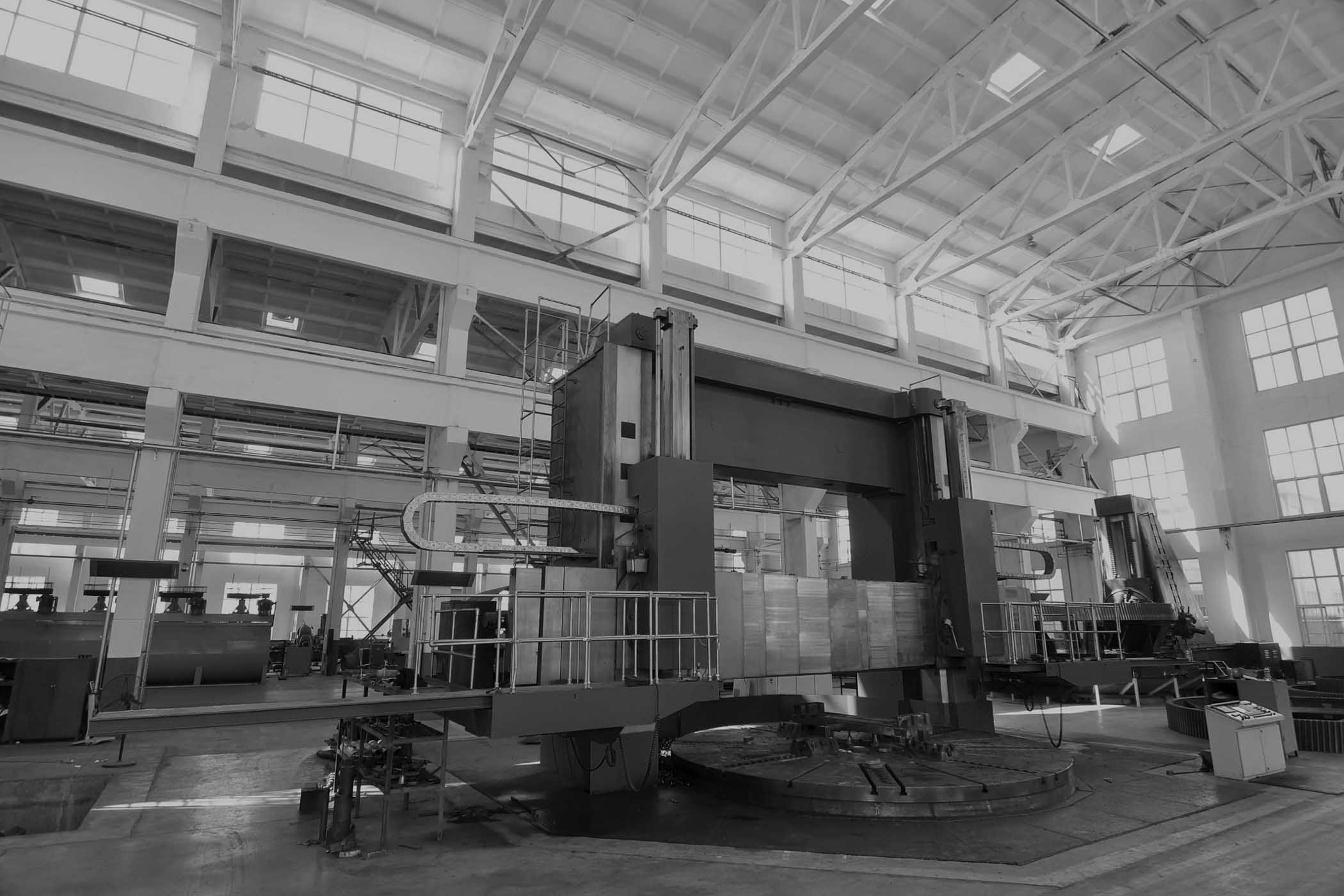 Grayscale photo of a billet saw