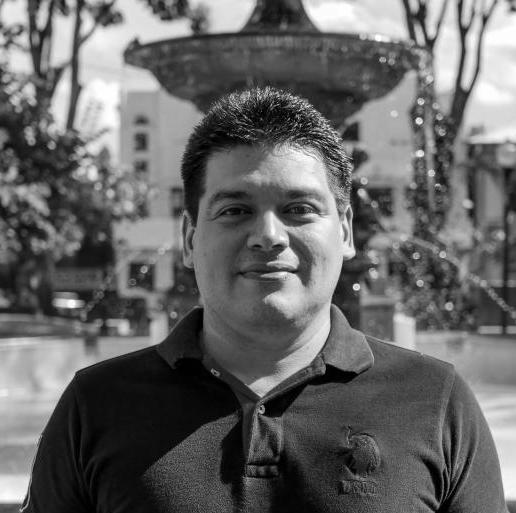 Grayscale photo of a man